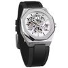 Silver case, white dial