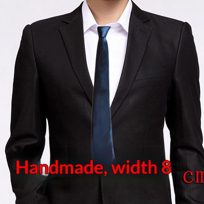 Cravate homme 8 cm — nouage main, coloris unis