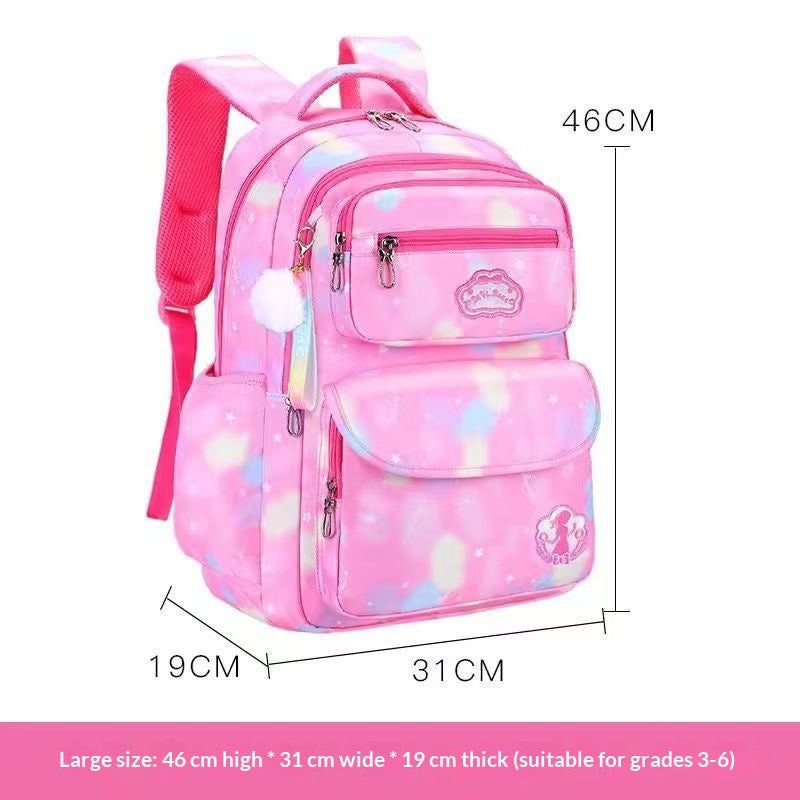 Schulrucksack mit Pastell-Farbverlauf — kleines oder großes Format