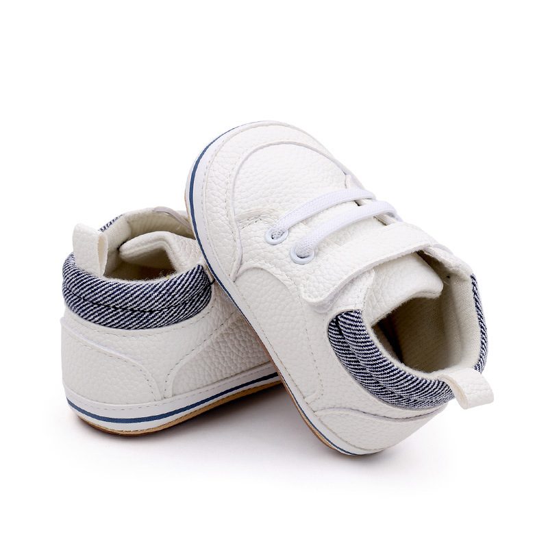 Baskets montantes bébé à scratch — semelle souple