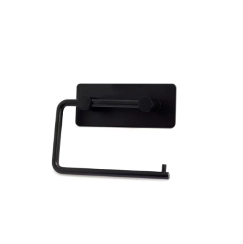 Suporte de papel higiénico sem furos — metal vermelho ou preto mate — cor