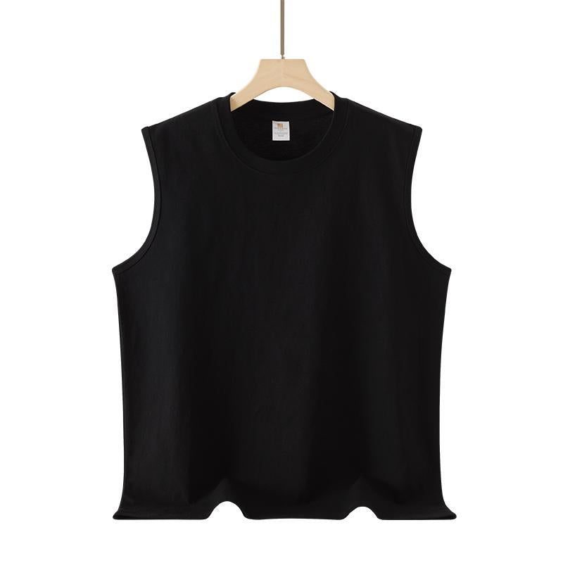 Effen herentanktop, ruime pasvorm — zomerkatoen — kleurvariant