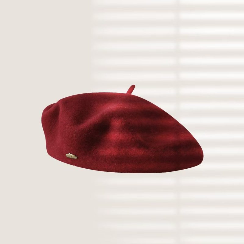 Béret femme aspect feutre, tour de tête réglable