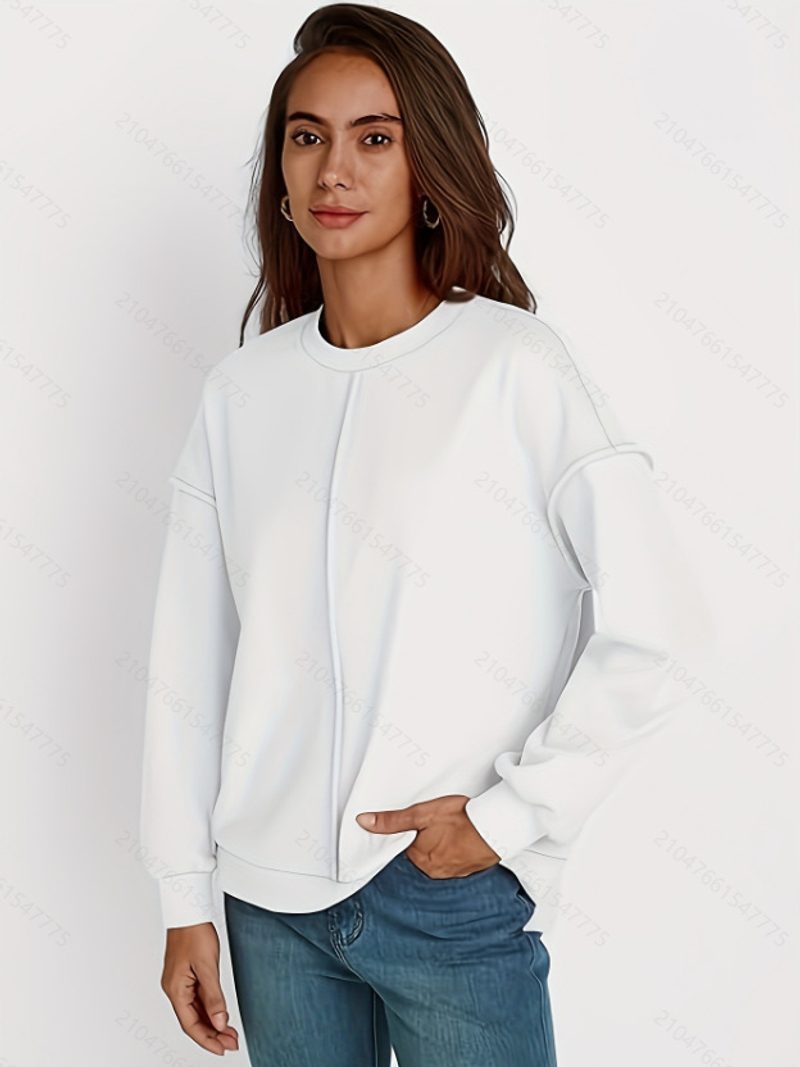 Sweat ample à couture centrale, épaules tombantes