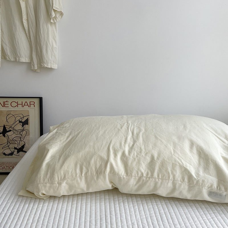 Federe in cotone lavato — vendute in coppia, 48 × 74 cm — colori