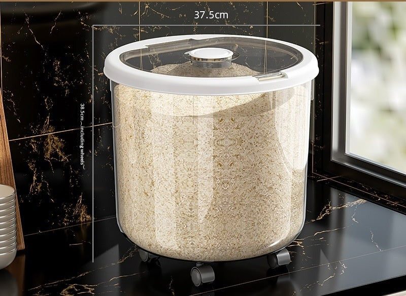 Contenitore per riso ermetico trasparente — da 5 a 25 kg, con misurino