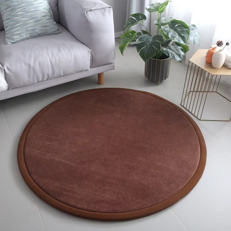 Tapis rond épais au toucher velours — Ø 80 cm