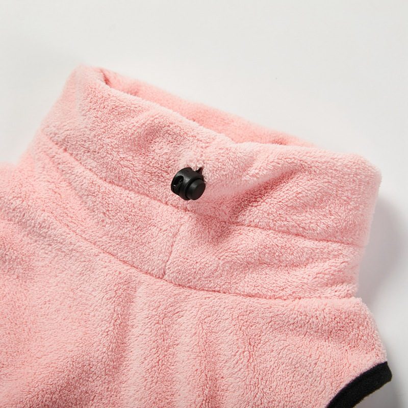 Peignoir de séchage pour petit chien — microfibre épaisse, col montant