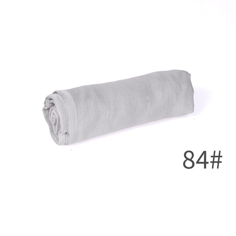 Écharpe unie en mélange coton-lin — respirante, 28 coloris