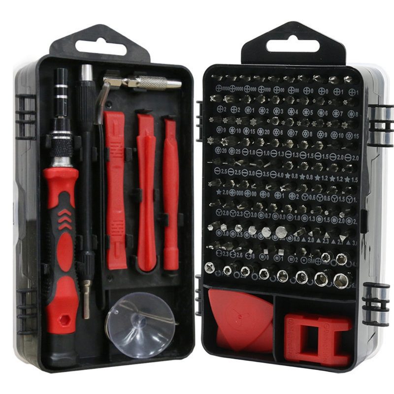 Set di cacciaviti di precisione 115 in 1 — inserti magnetici — colori