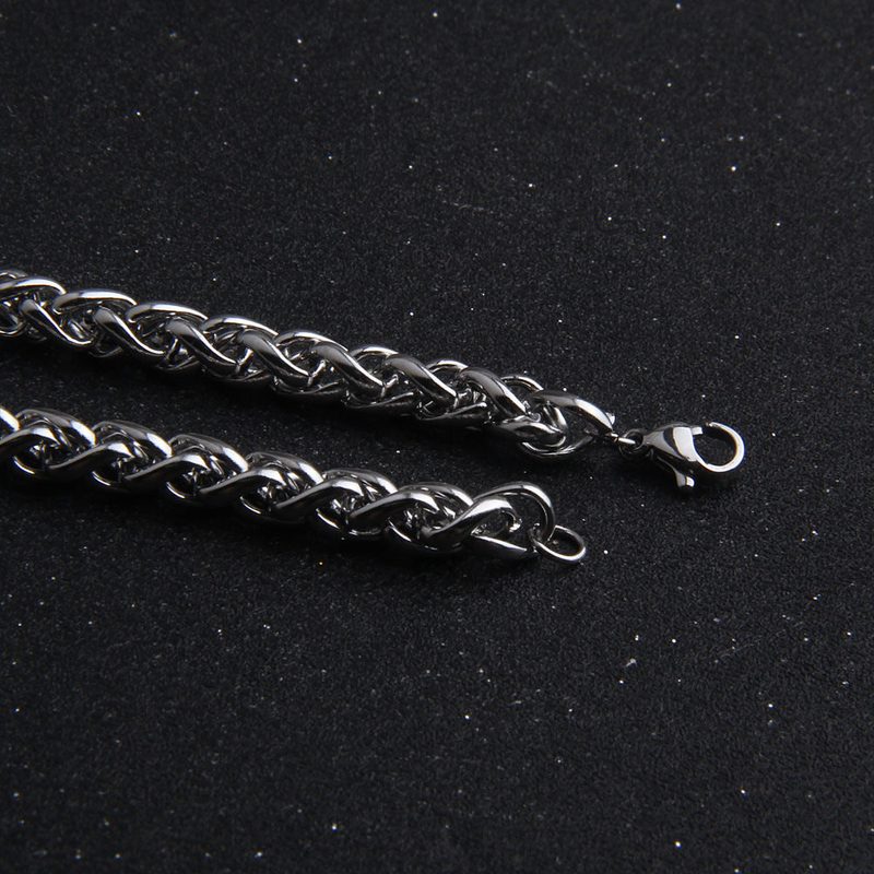 Collier homme maille panier en acier inoxydable — chaîne polie 10 g