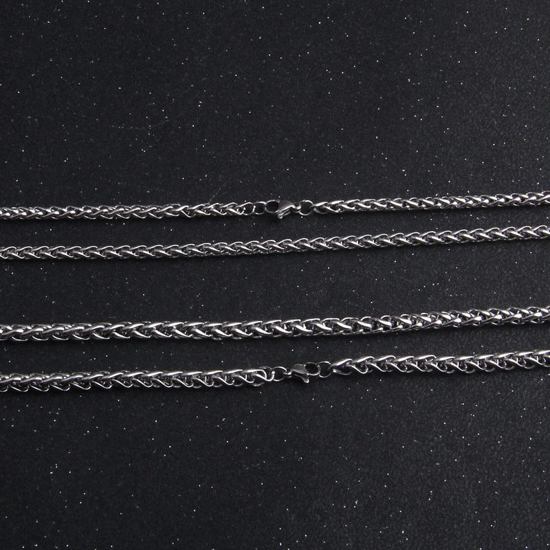 Collier homme maille panier en acier inoxydable — chaîne polie 10 g