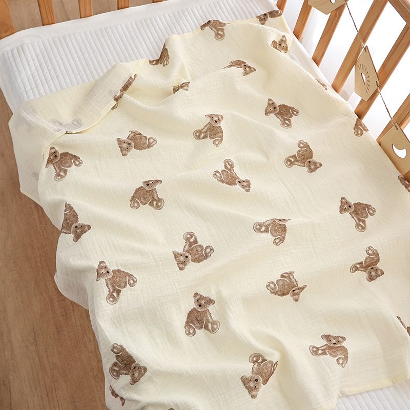 Couverture bébé en double gaze de coton — 97 × 102 cm
