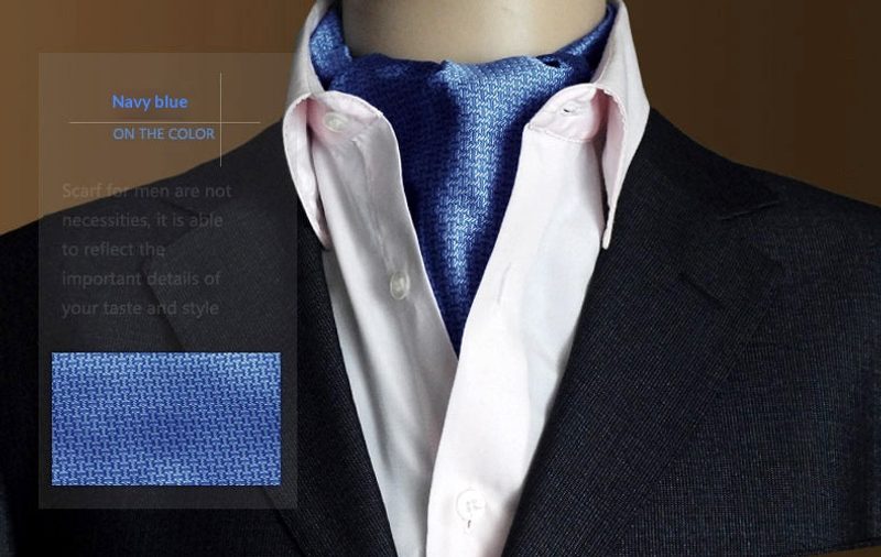 Écharpe homme jacquard à pois — tissage habillé — coloris
