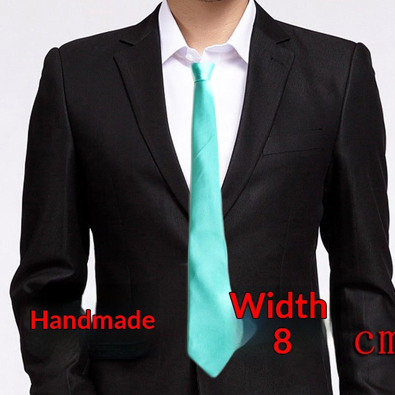 Cravate homme 8 cm — nouage main, coloris unis