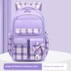 Purple with blue check - large size