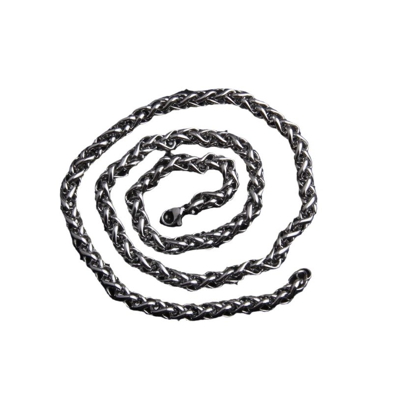 Collier homme maille panier en acier inoxydable — chaîne polie 10 g