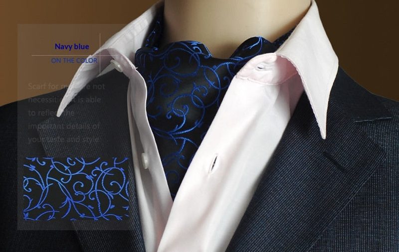 Écharpe homme jacquard à pois — tissage habillé