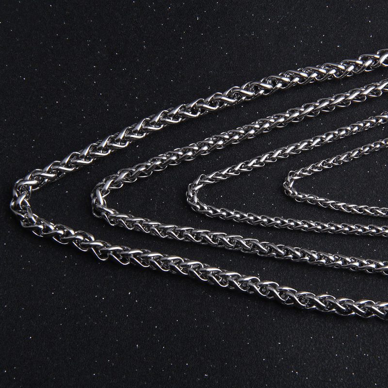 Collier homme maille panier en acier inoxydable — chaîne polie 10 g