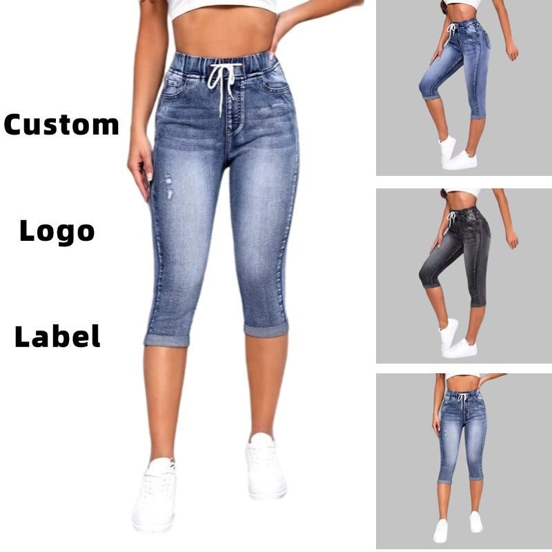 Jeansy damskie o klasycznym kroju — denim z pięcioma kieszeniami