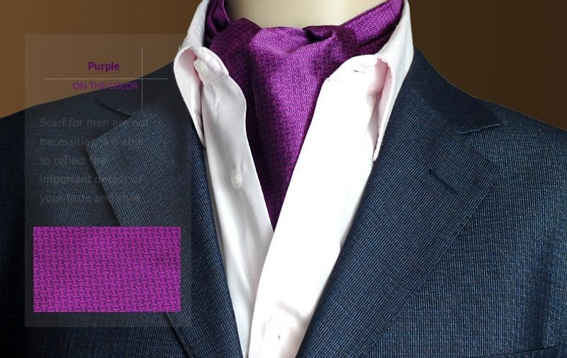 Écharpe homme jacquard à pois — tissage habillé — coloris