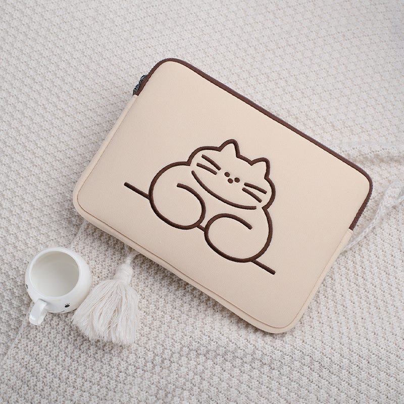 Custodia per PC portatile ricamata con orsetto — colore