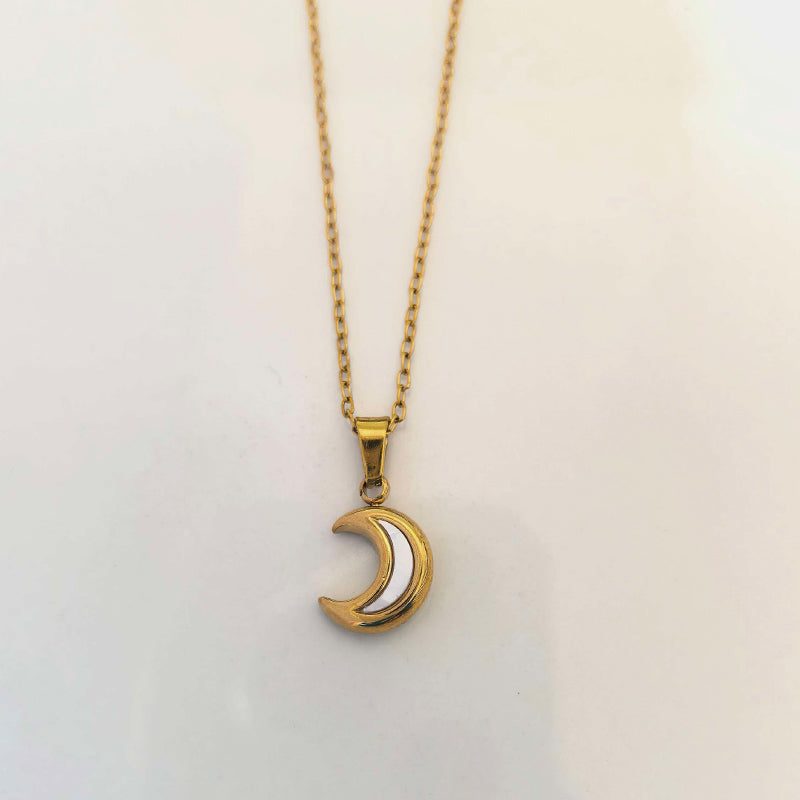 Collier pendentif acrylique serti sur acier inoxydable — 6 c — coloris