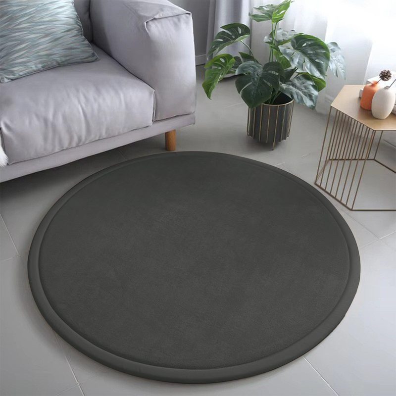 Tapis rond épais au toucher velours — Ø 80 cm