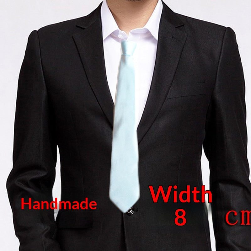 Cravate homme 8 cm — nouage main, coloris unis — coloris