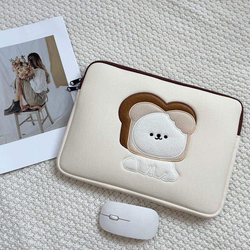 Custodia per PC portatile ricamata con orsetto — colore