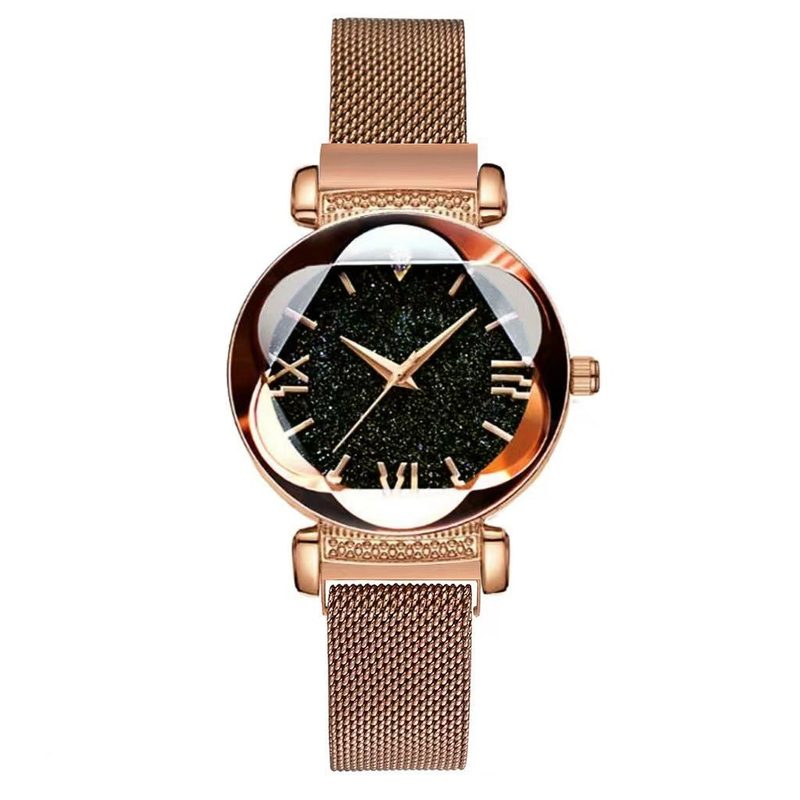 Damenuhr mit Sternenhimmel-Zifferblatt und magnetischem Milanaise-Armband — Farbvariante