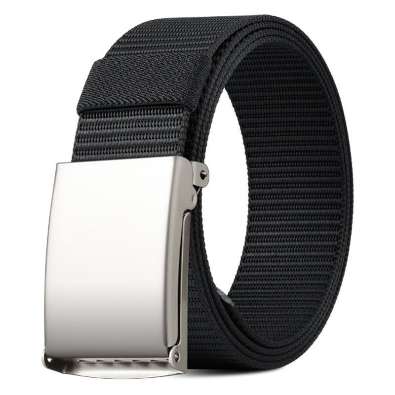 Cinturón unisex de cinta de nailon, hebilla automática