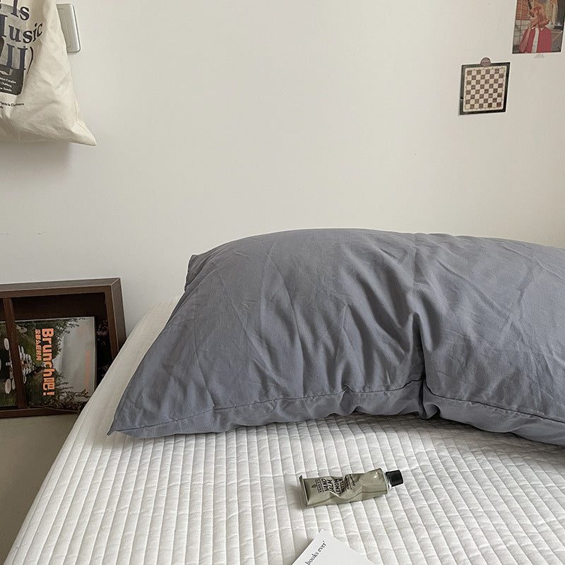 Federe in cotone lavato — vendute in coppia, 48 × 74 cm — colori
