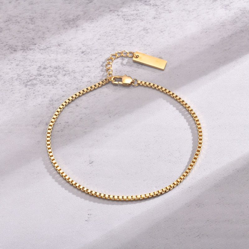 Bracciale maglia veneziana in acciaio inossidabile — 19 o 21 cm, unisex