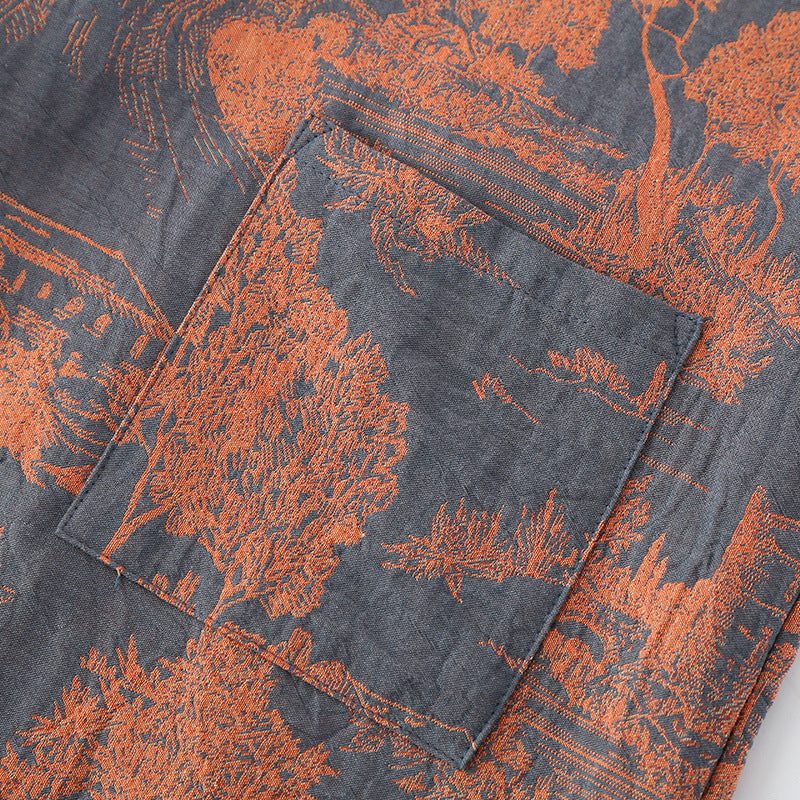 Bata kimono larga de gasa de algodón