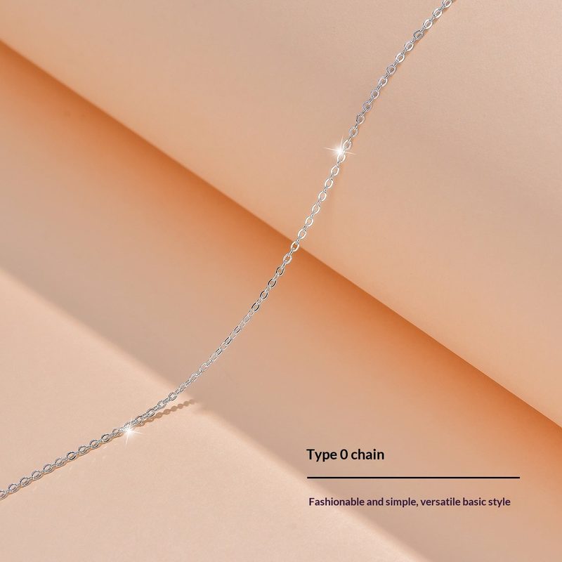 Catenina sottile in argento 925 — collana 46 cm regolabile, maglia 1,5 mm