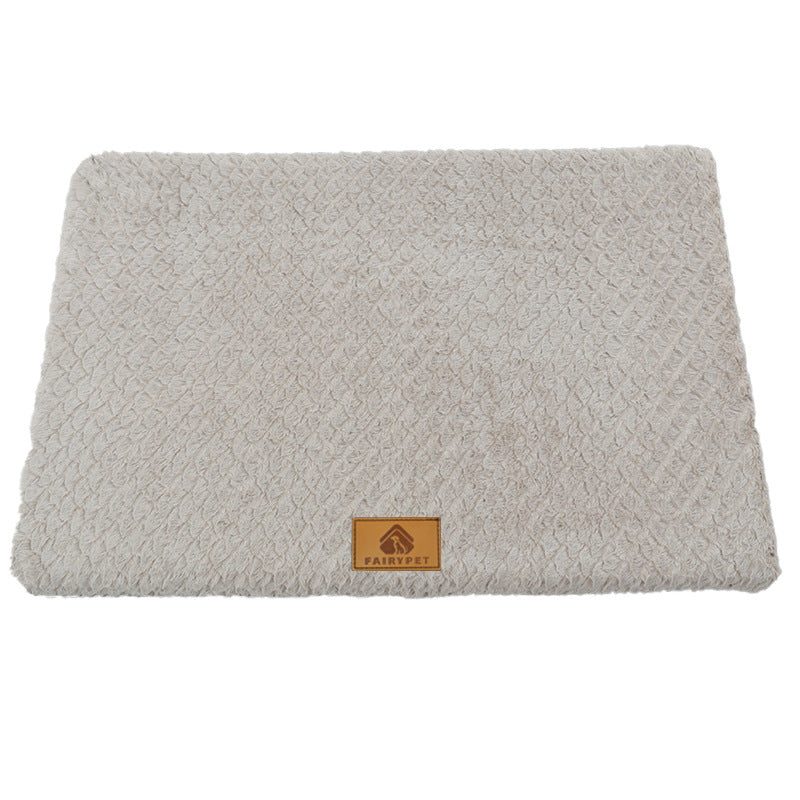 Tapete para cão em peluche — padrão de escamas, do S ao L