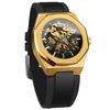 Gold case, black dial
