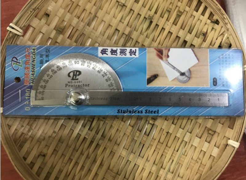 Stainless steel semicircle protractor