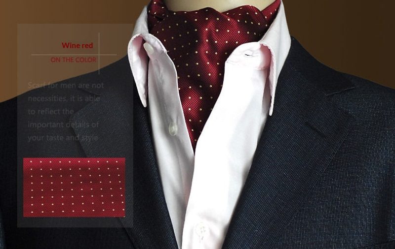 Écharpe homme jacquard à pois — tissage habillé — coloris