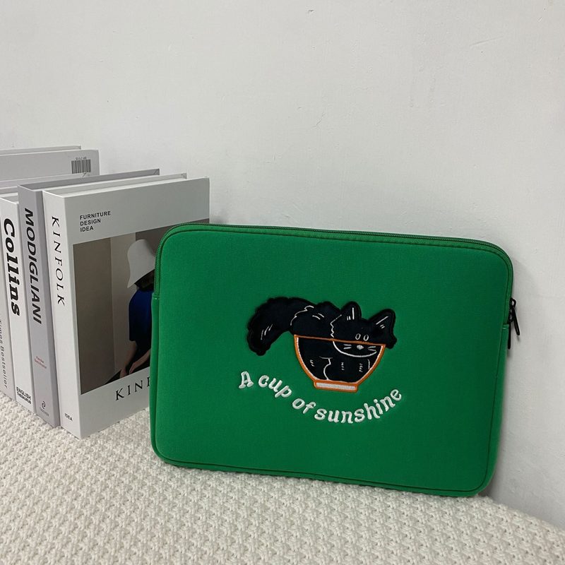 Custodia per PC portatile ricamata con orsetto — colore