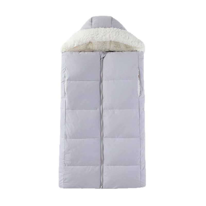 Nid d’ange d’hiver zippé à capuche bordée de peluche — 0 à 1 an