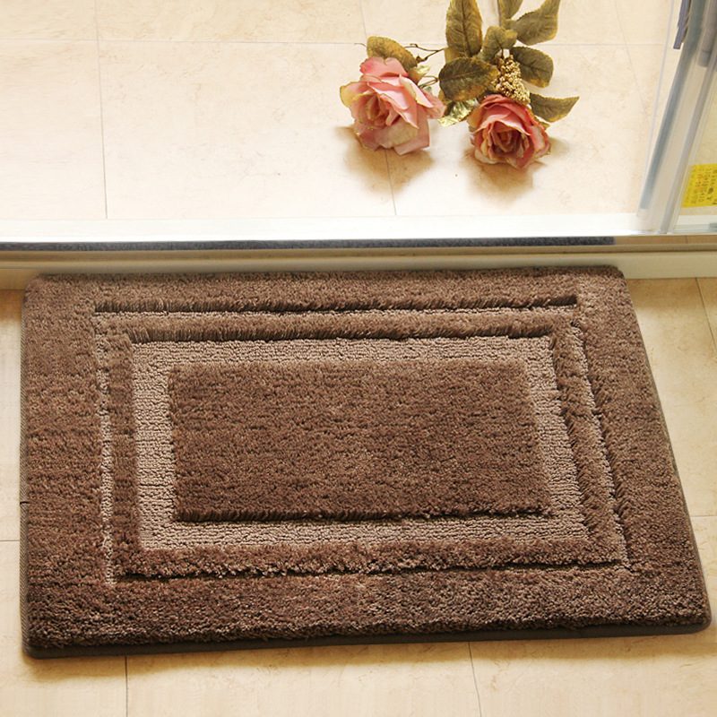 Tapis d’entrée à poils épais, cadre en relief — 40 × 60 cm