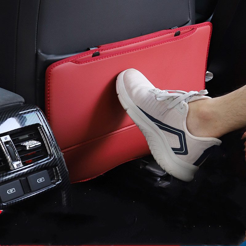 Protections de dossier anti-coups de pied aspect cuir — la paire