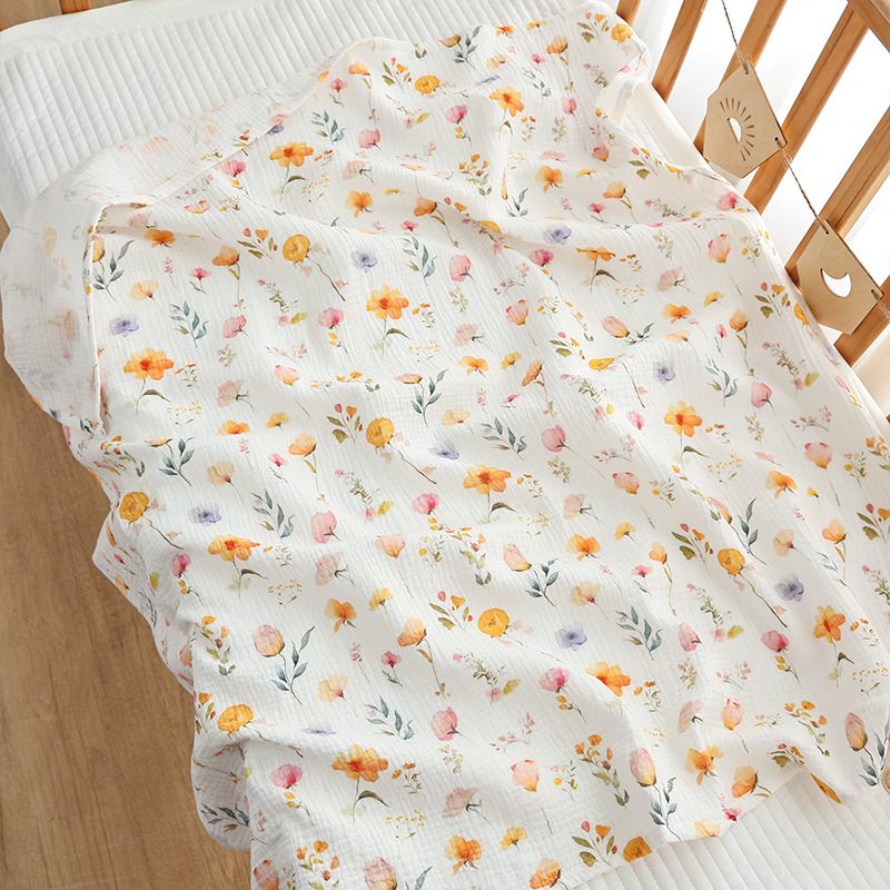 Couverture bébé en double gaze de coton — 97 × 102 cm