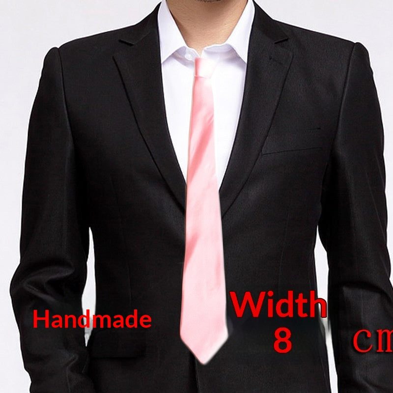 Cravate homme 8 cm — nouage main, coloris unis — coloris