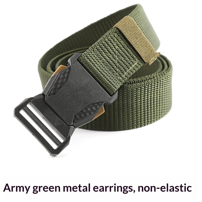 Ceinture homme en toile — boucle à cliquet, longueur ajustab — coloris
