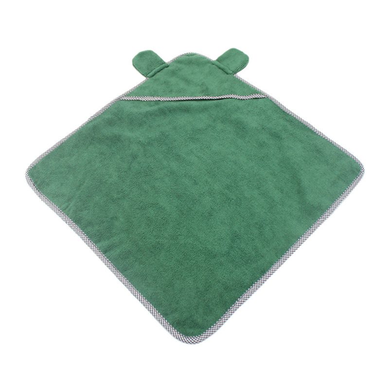 Cape de bain à capuche oreilles d’ourson pour chien — microfibre