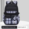 Black with blue check - large size