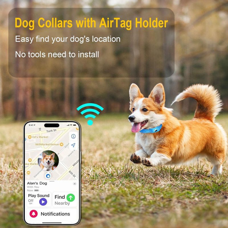 Collier chien et chat réfléchissant — réglable, tailles S à L